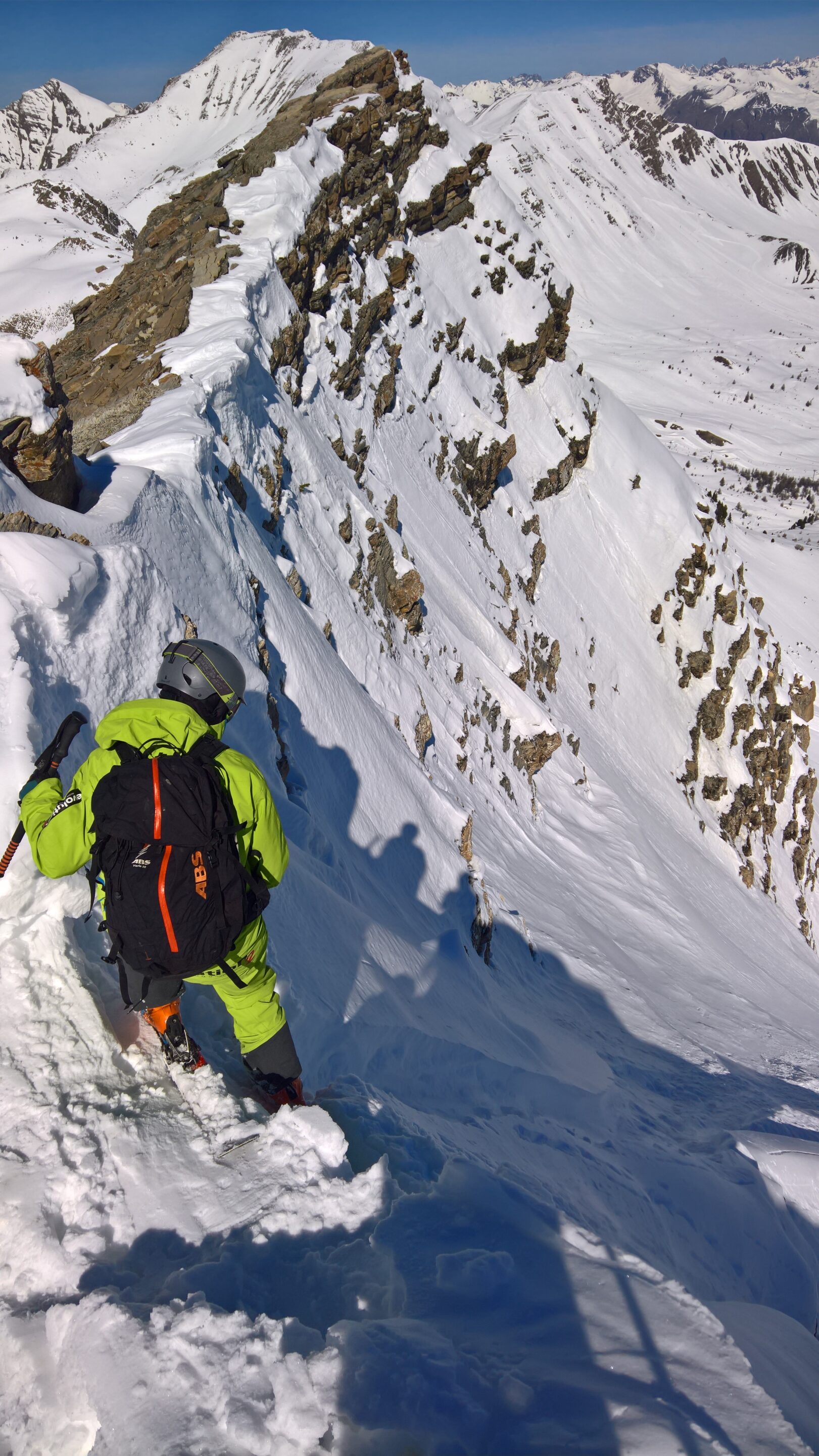 ski technique pente raide couloir vars risoul